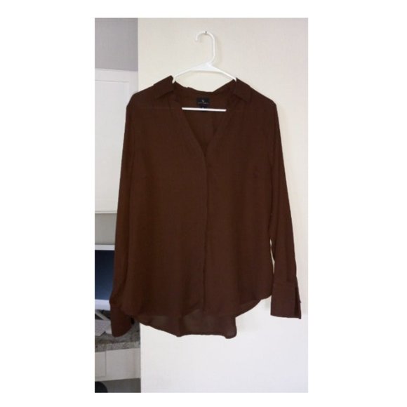 Women's Brown Blouse (WORN ONCE) - Picture 1 of 2